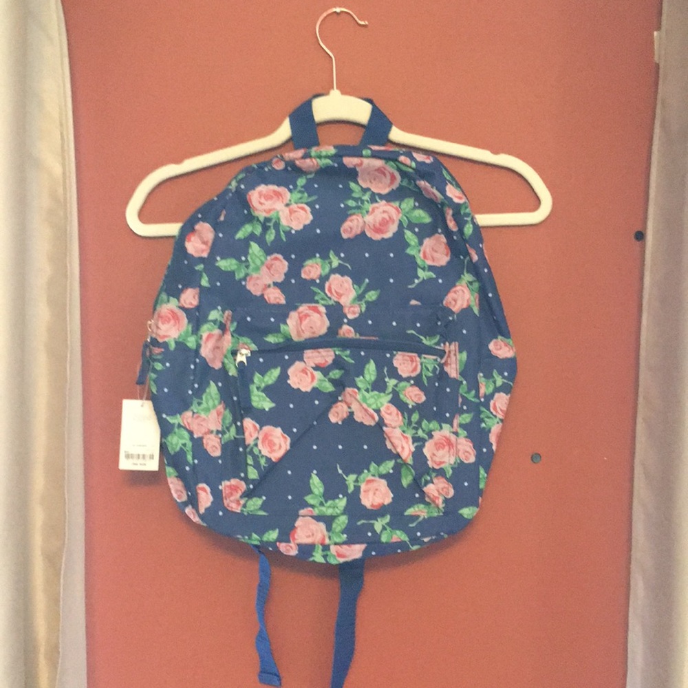 Rose Pattern Backpack